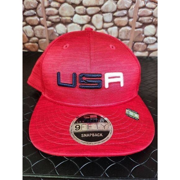 Men's New Era 2023 Ryder Cup Sunday Round 9Fifty Red Adjustable Golf Hat - Picture 1 of 7